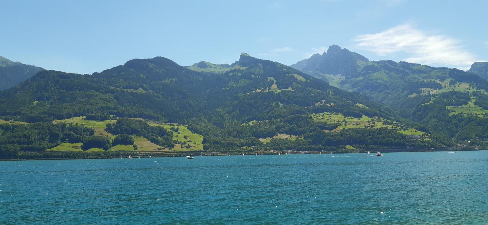 Apartment Panorama Am Walensee In Neubau-Villa Obstalden エクステリア 写真